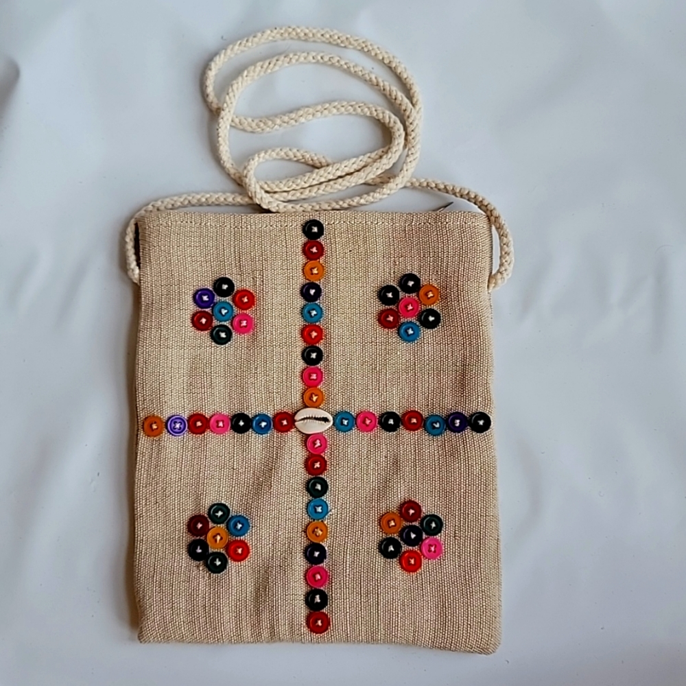 Sustainable jute material shoulder bag